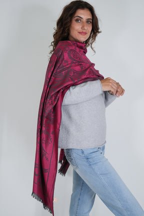 Cerise Debbie Scarf