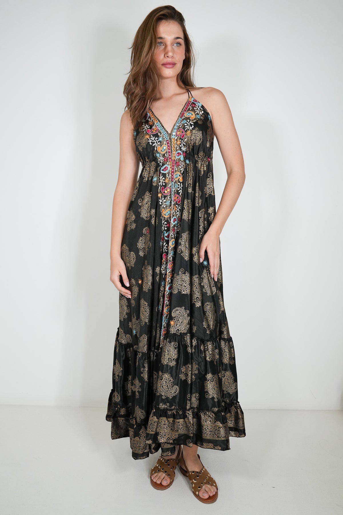 Black Mirror Embroidered Kira Dress