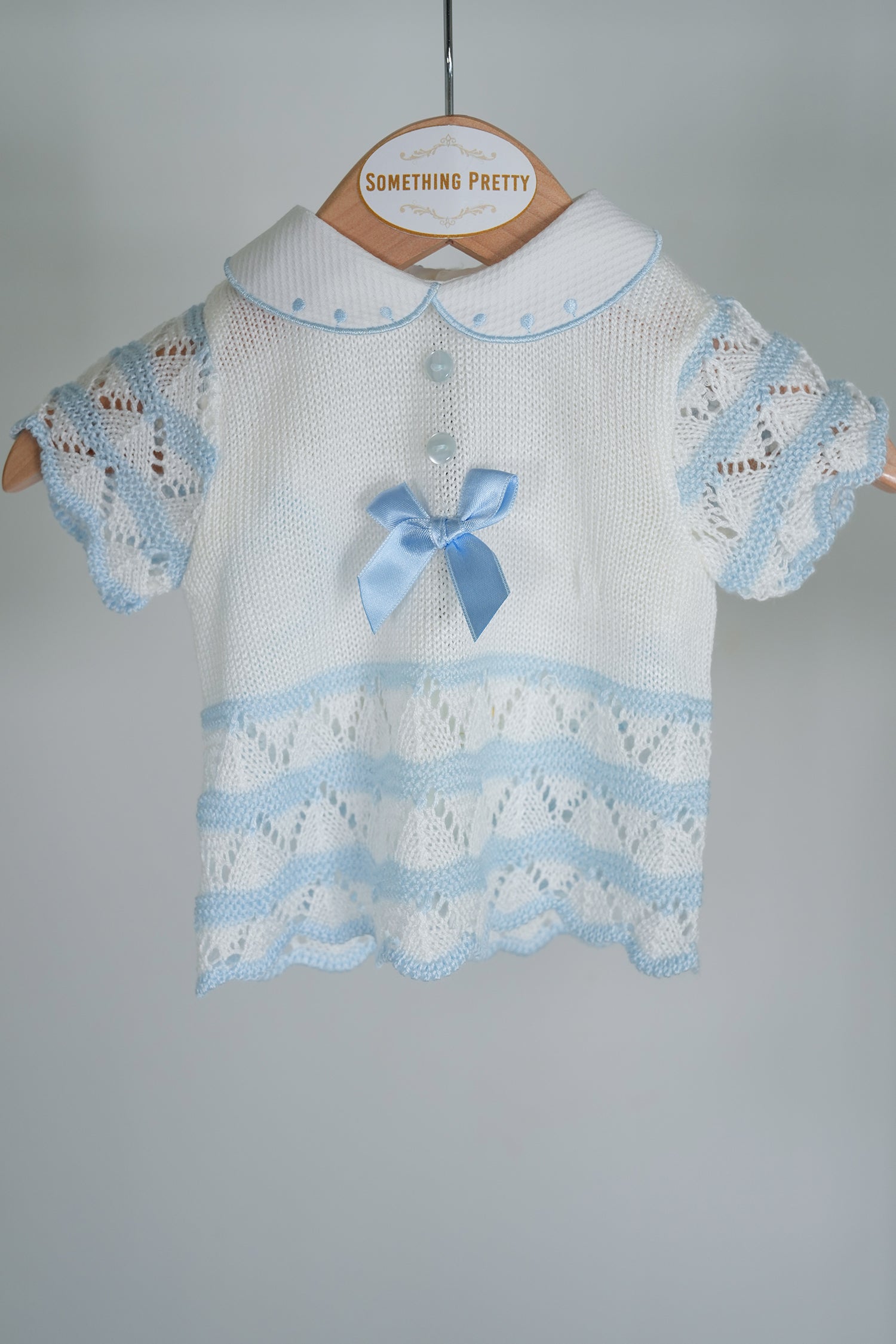 Blue and White Summer Knit Set