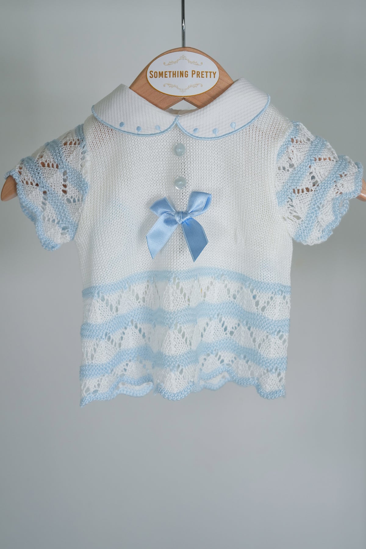 Blue White Summer Knit Set