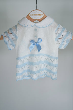 Blue White Summer Knit Set