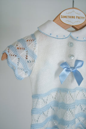 Blue White Summer Knit Set