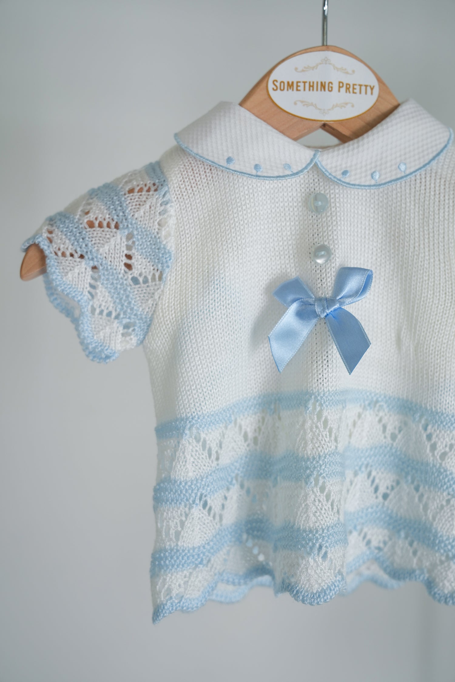 Blue White Summer Knit Set