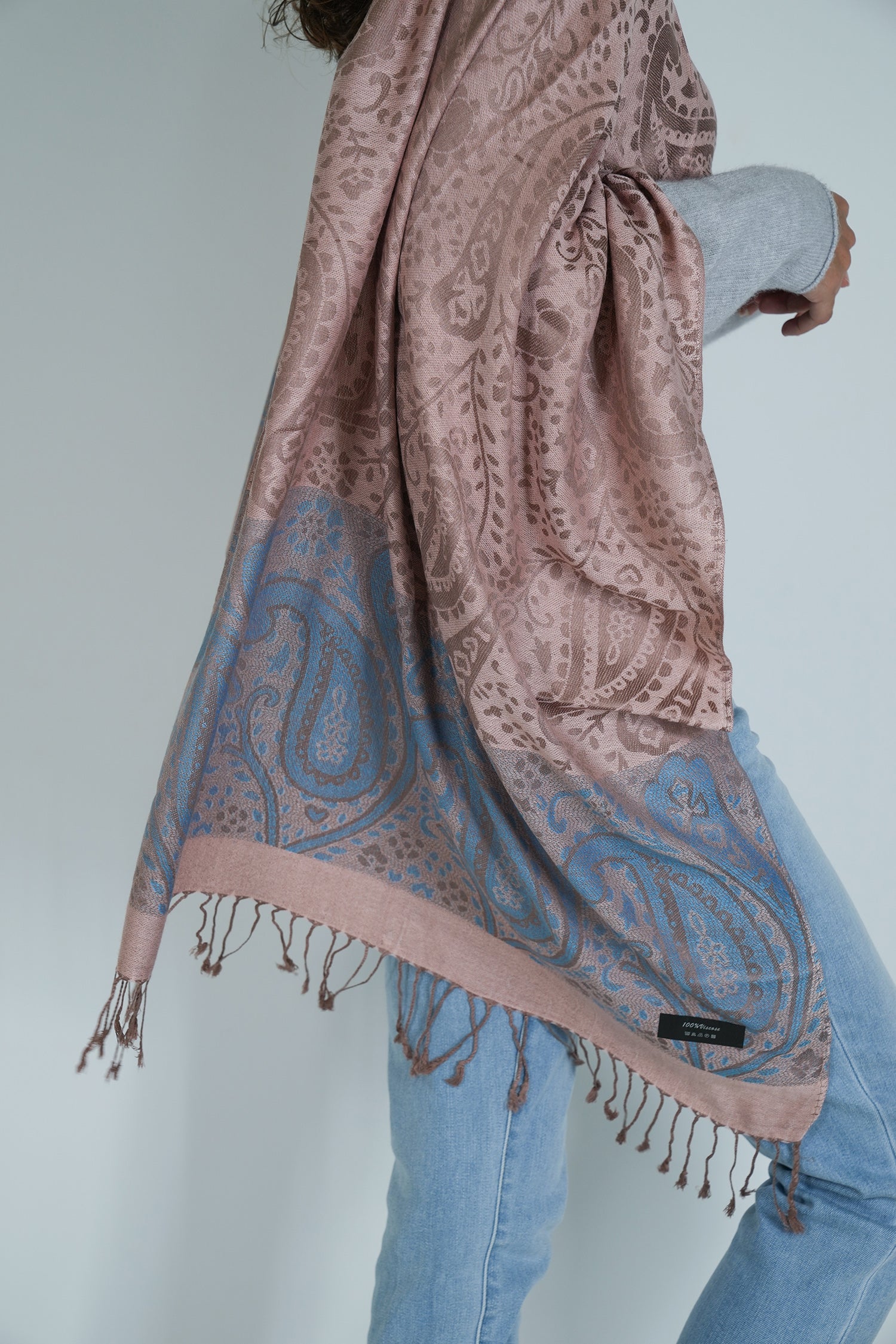 Blush and Blue Jenna Scarf