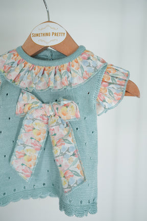 Sage Frilly Knit Set