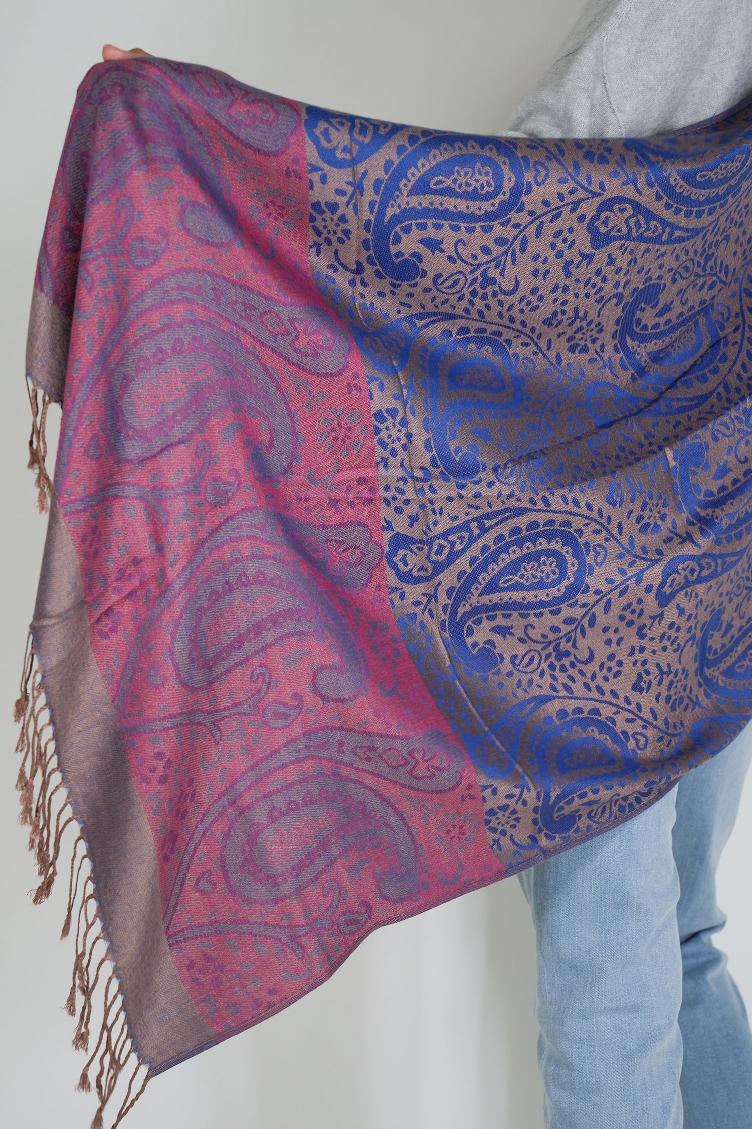 Cobalt and Cerise Jenna Scarf