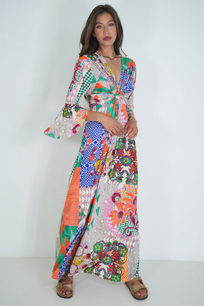 Resort Knot Dress With Sleeves