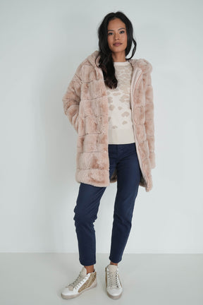 Beige Faux Fur Coat