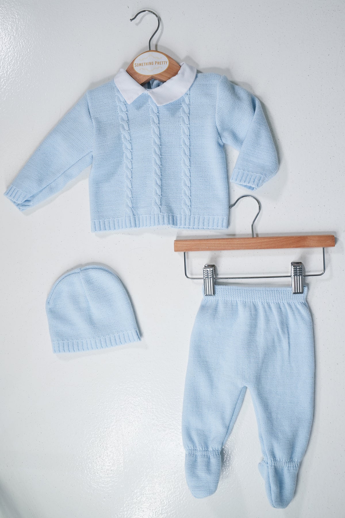 Blue Louis Newborn Knit Set