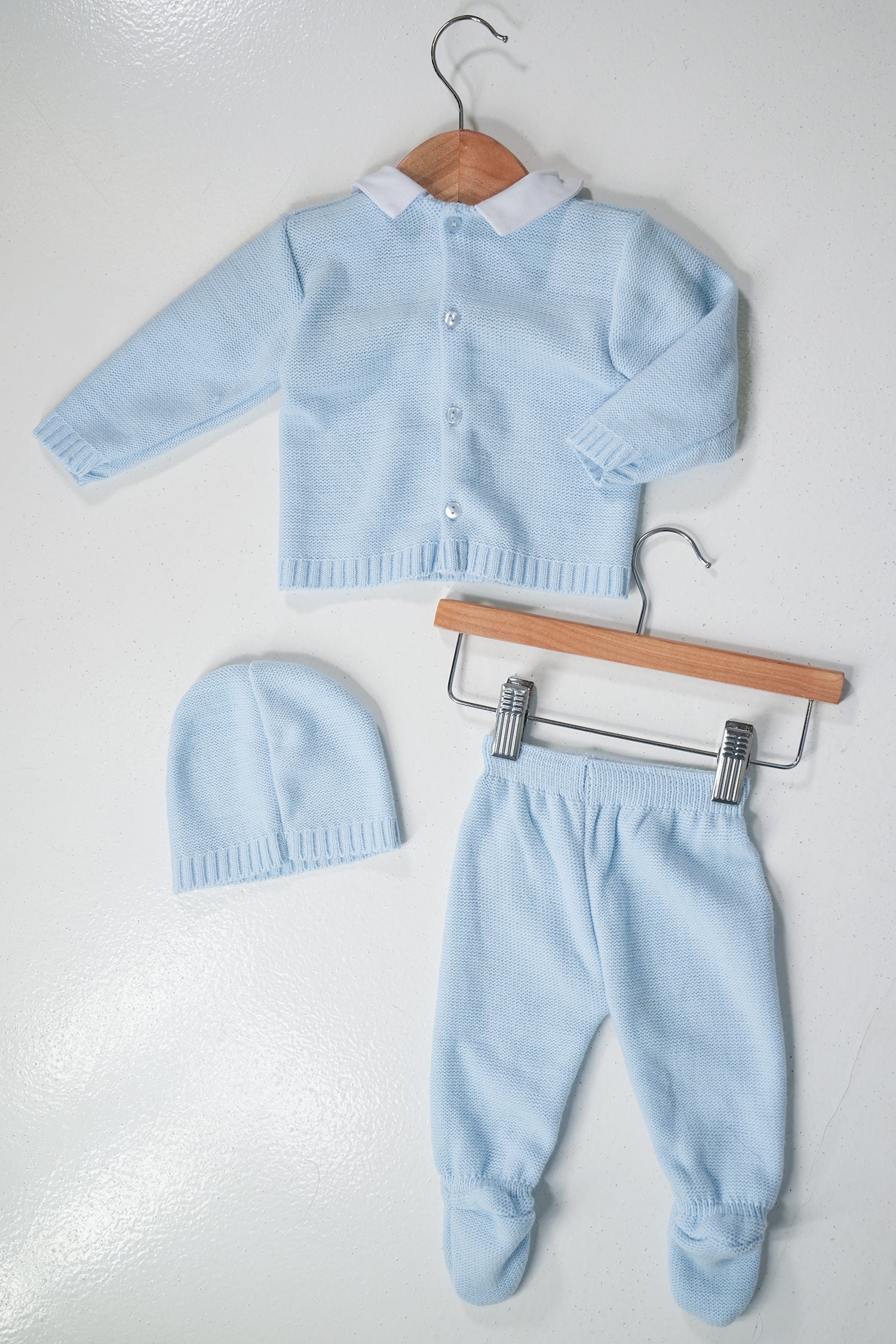 Blue Louis Newborn Knit Set