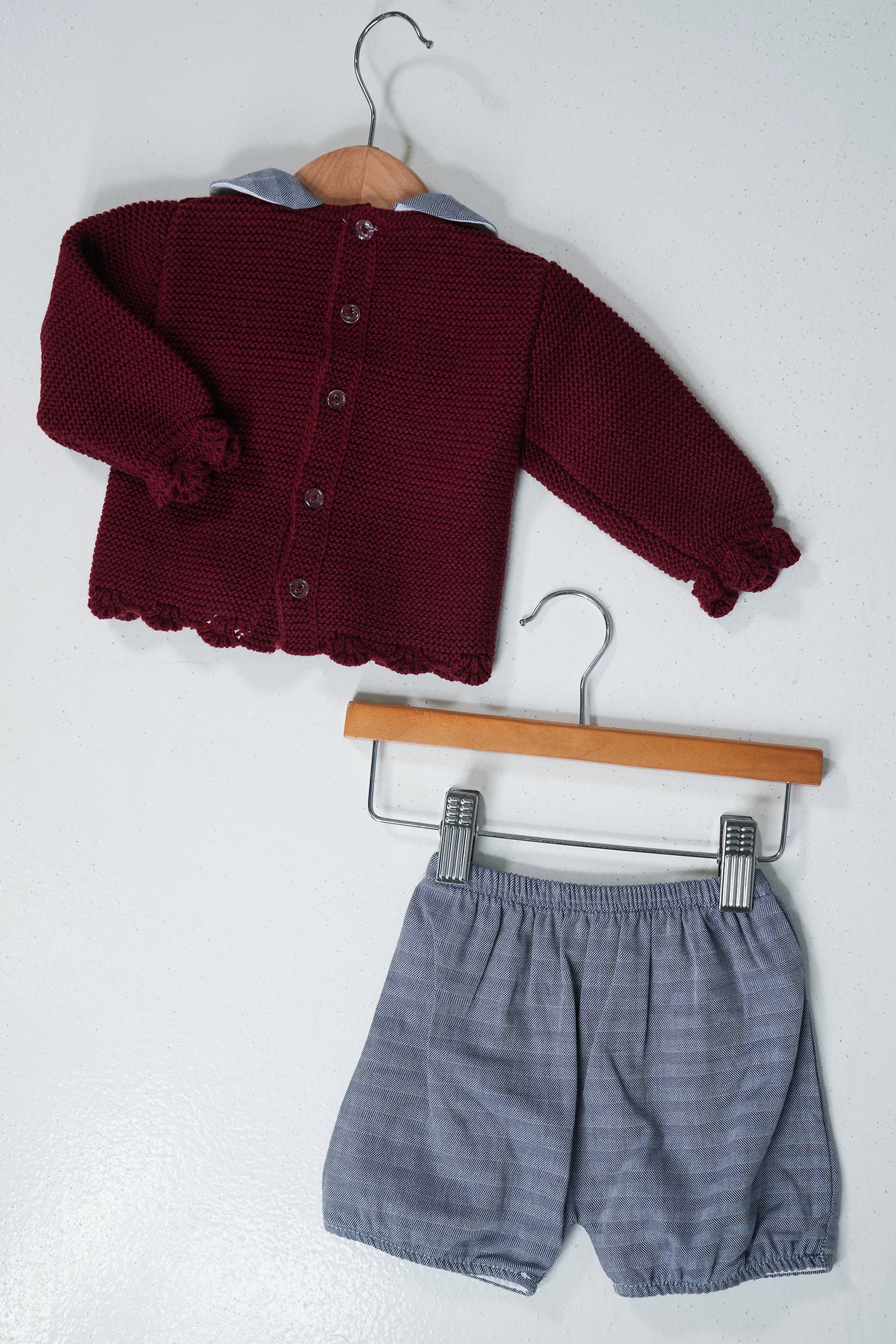 Burgundy Jolie Winter Shorts Set