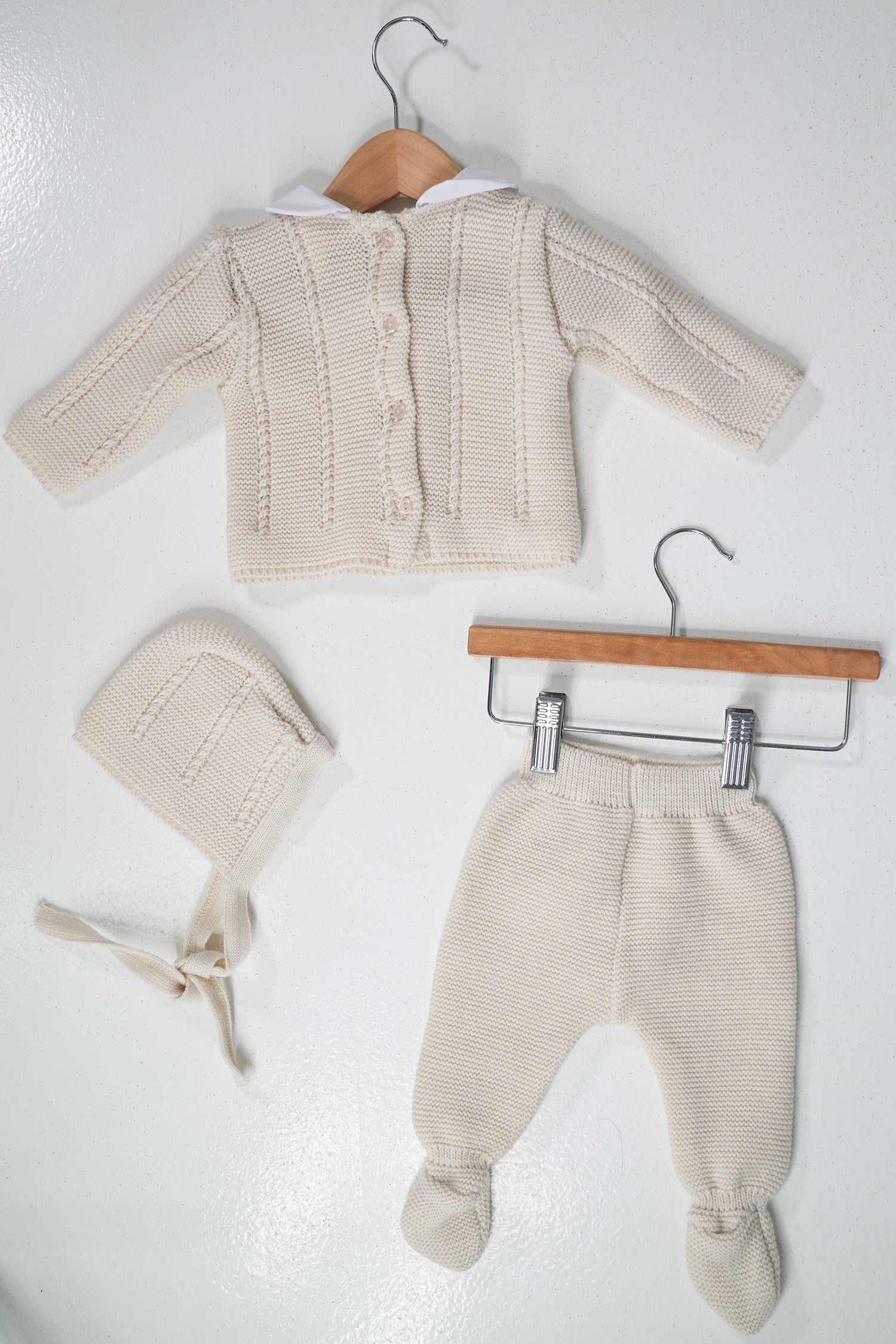 Cream Newborn Knit Set