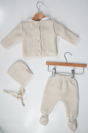 Cream Newborn Knit Set