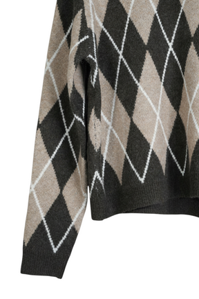 Chocolate Argyle Jumper