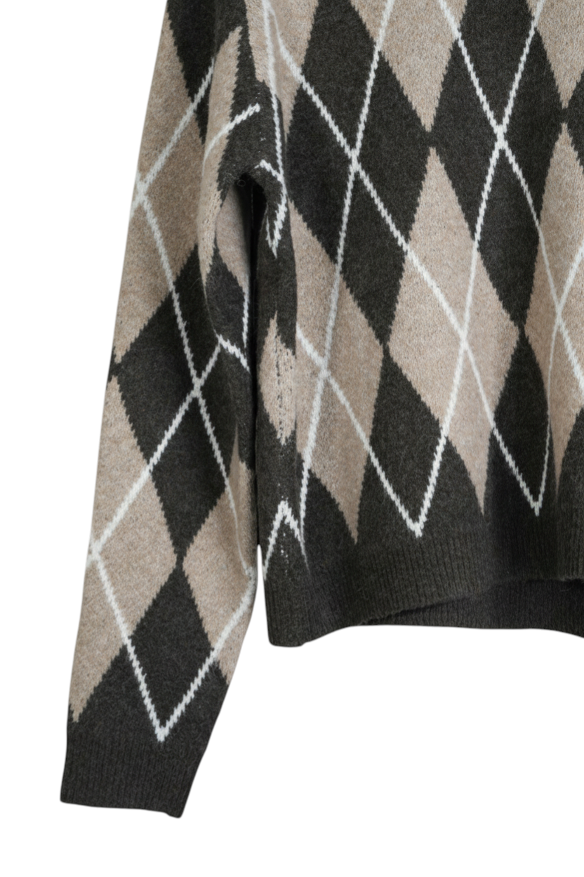 Chocolate Argyle Jumper