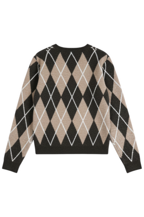 Chocolate Argyle Jumper