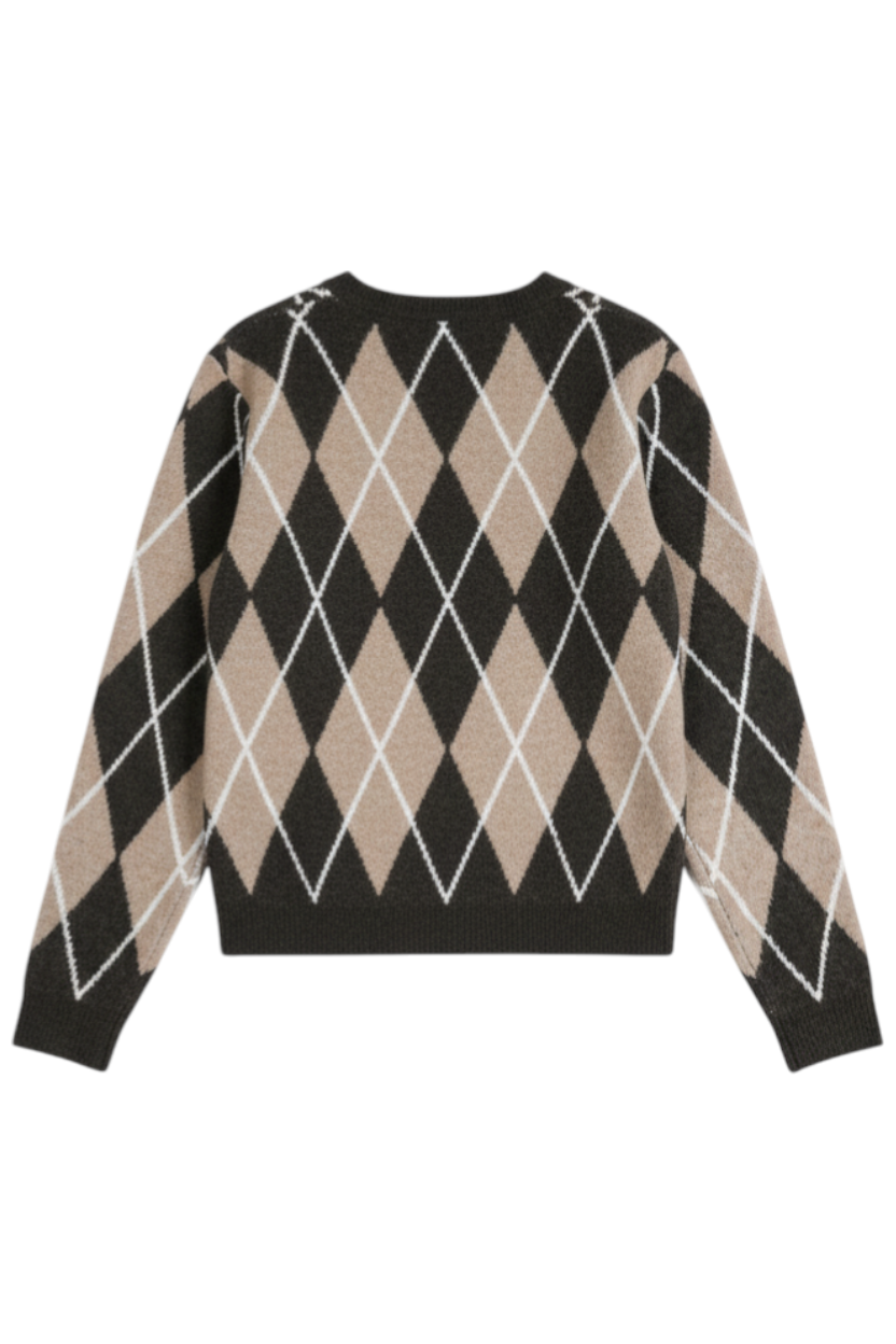 Chocolate Argyle Jumper