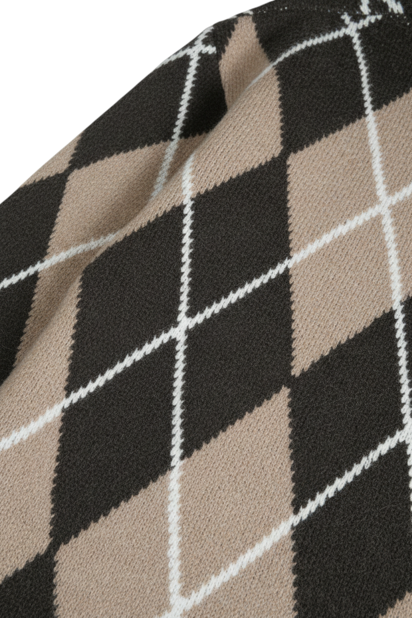 Chocolate Argyle Jumper