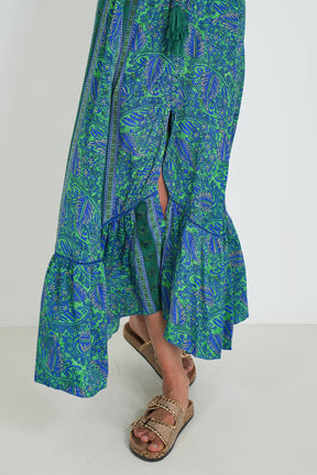 Cobalt Green Paisley Simone Dress