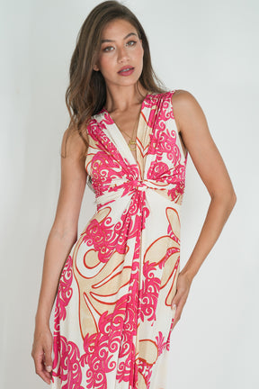 Cerise and Pink Knot Dress