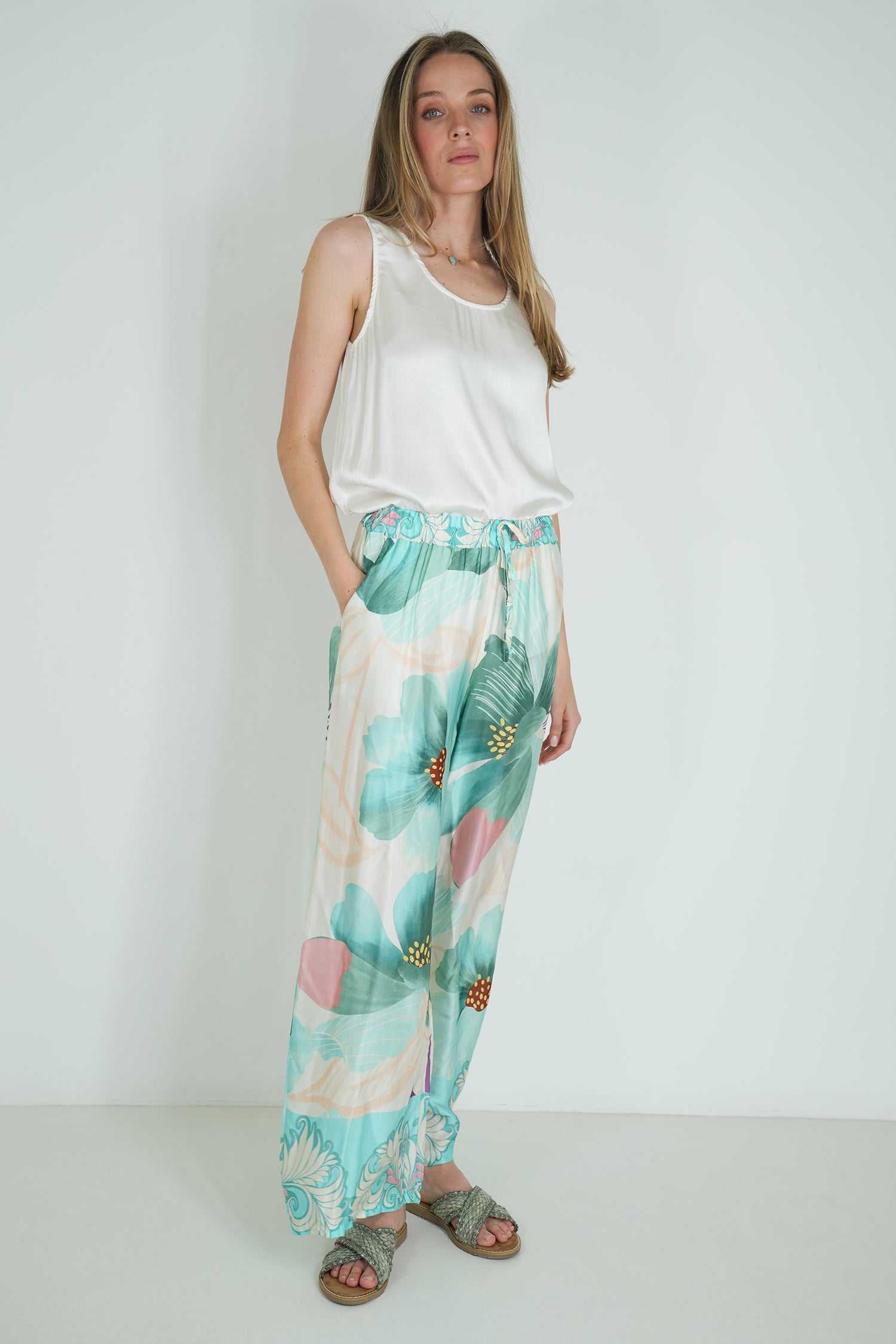 Sage Floral Pant
