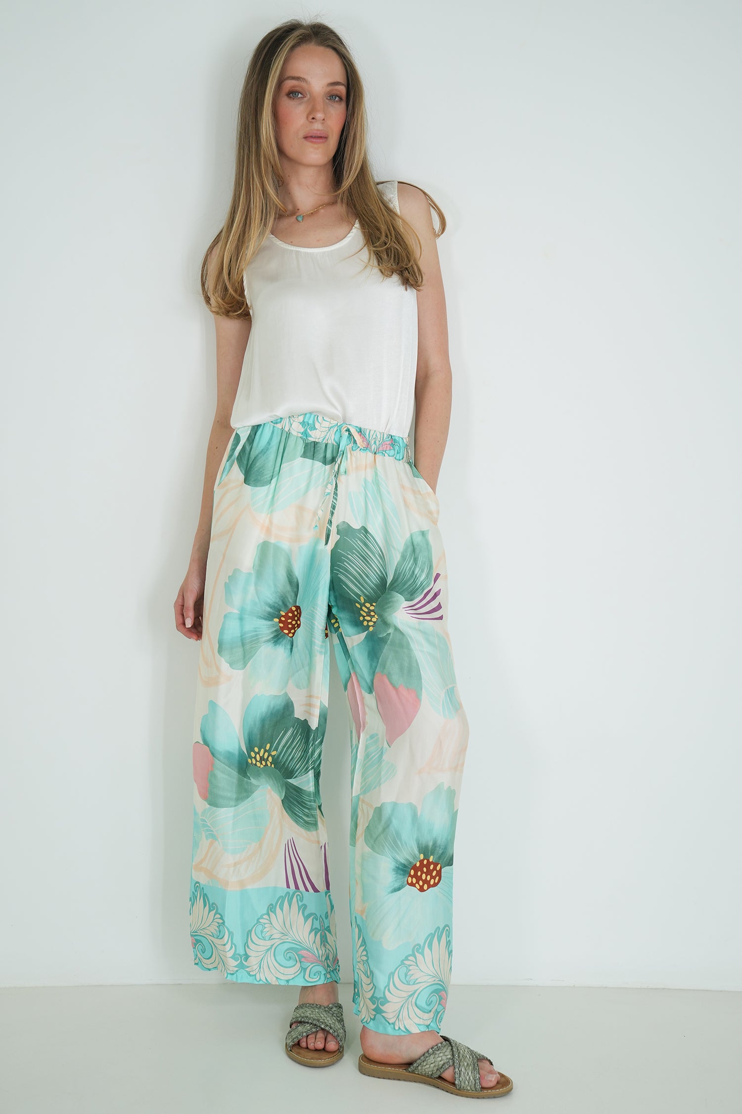Sage Floral Pant