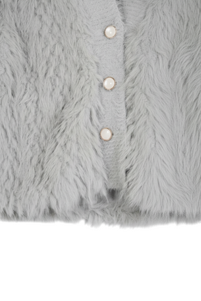 Grey Fur Cardigan