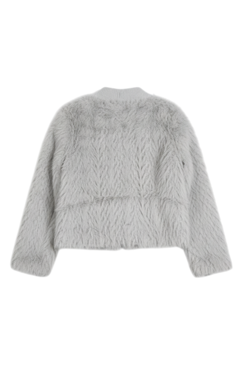 Grey Fur Cardigan