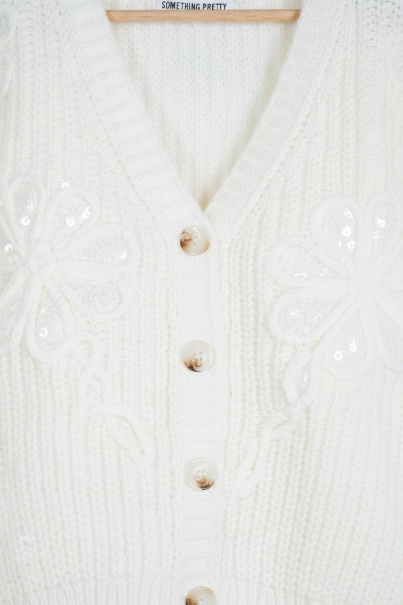 Cream Lily Cardigan