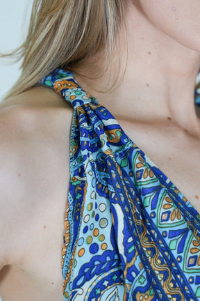 Cobalt Yellow Magic Tie Dress