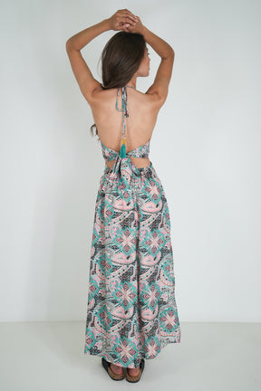 Pink Grey Ring Dress