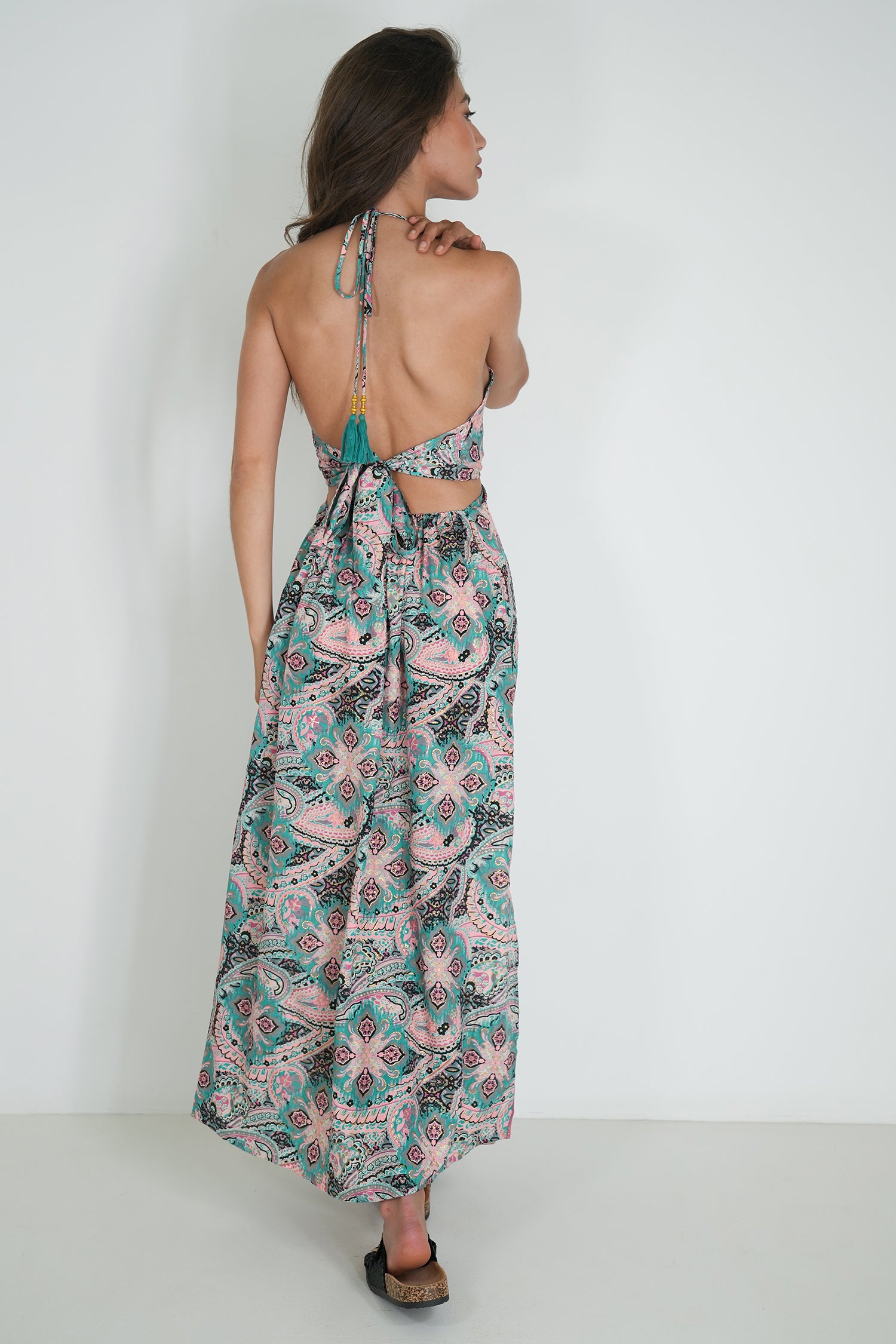 Pink Grey Ring Dress