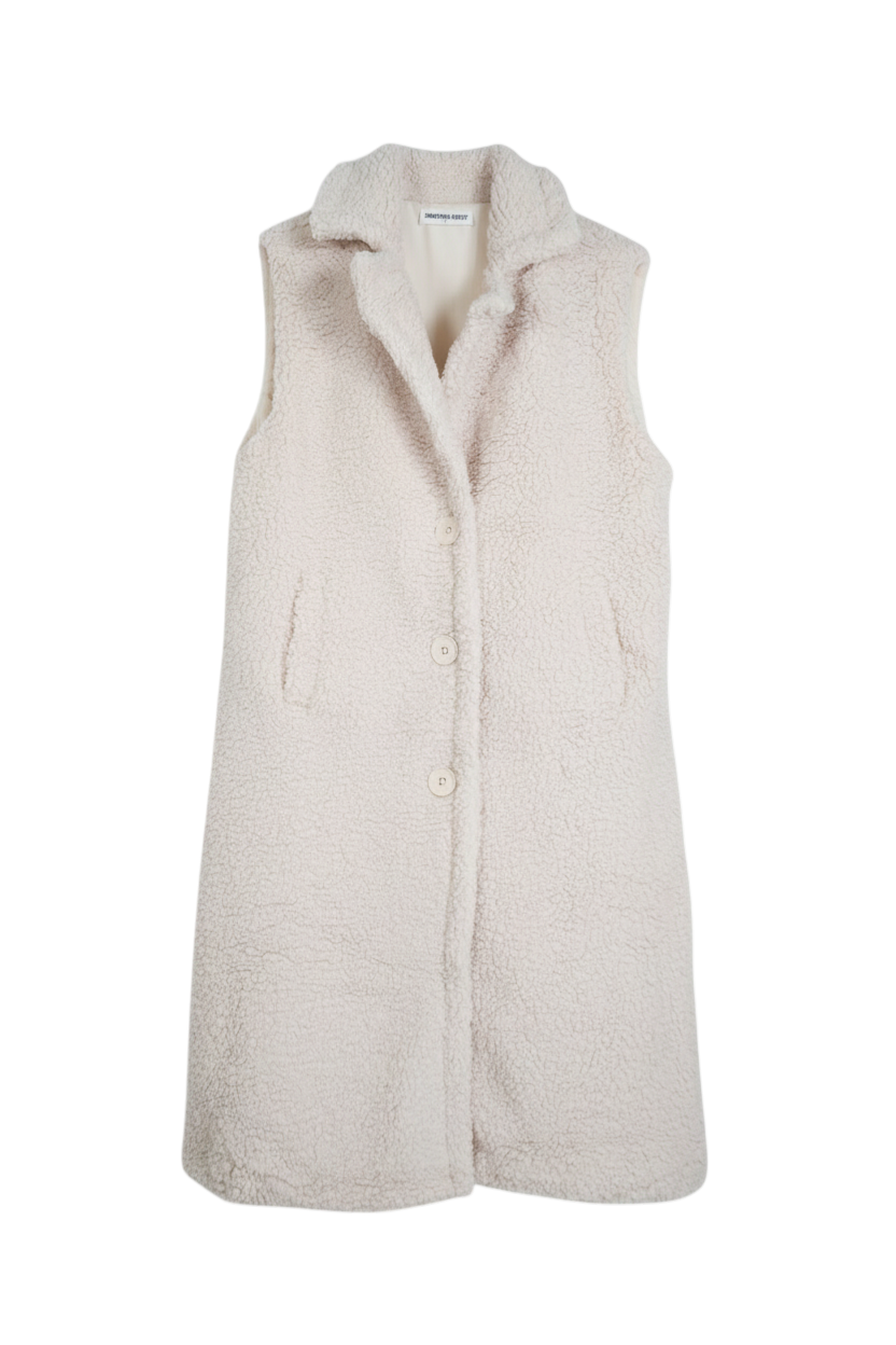 Cream Teddy Gilet
