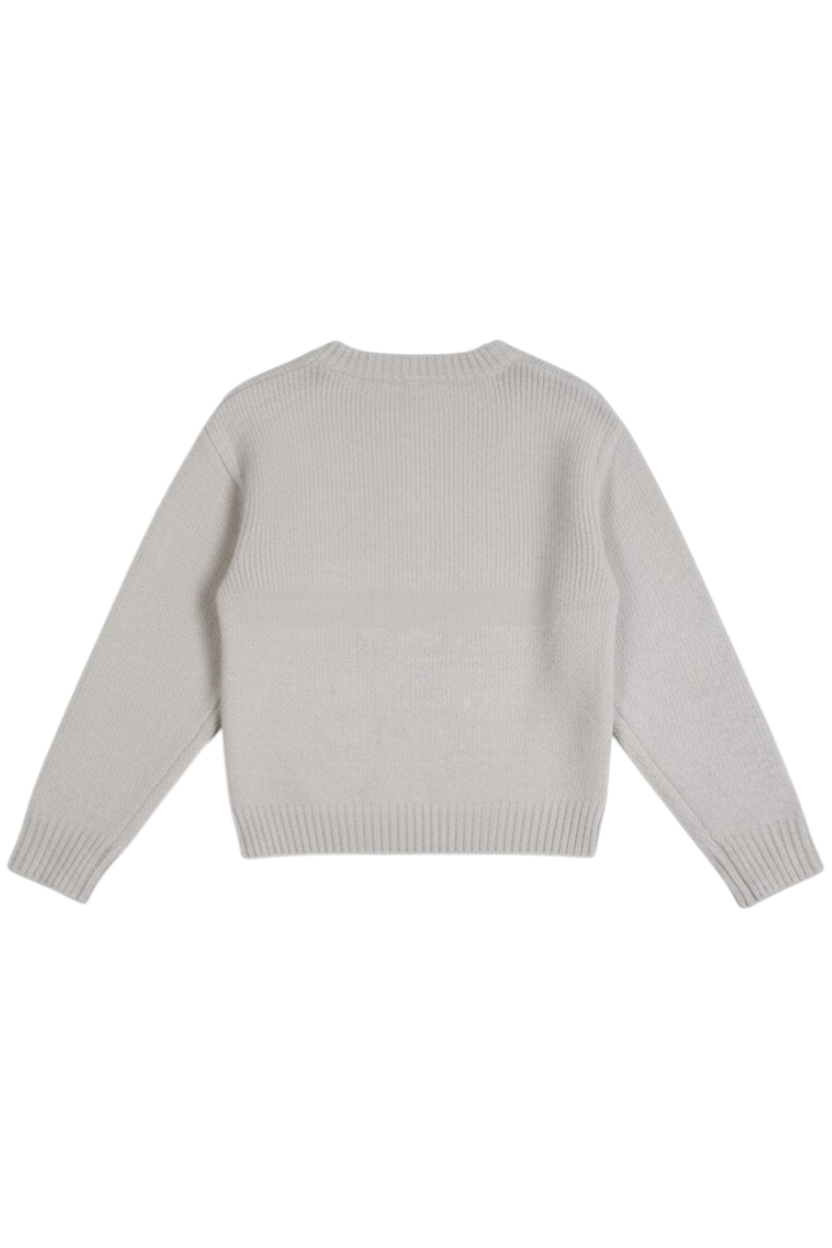 Grey Floral Embroidered Jumper