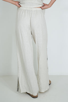 Cream Stella Linen Pant
