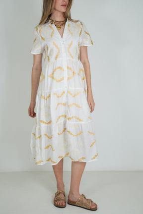 White Embroidered Sarah Dress