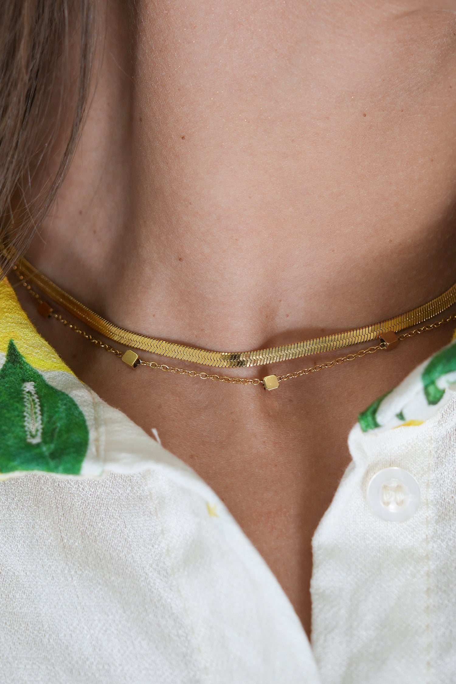 Gold Double Strand Snake Chain