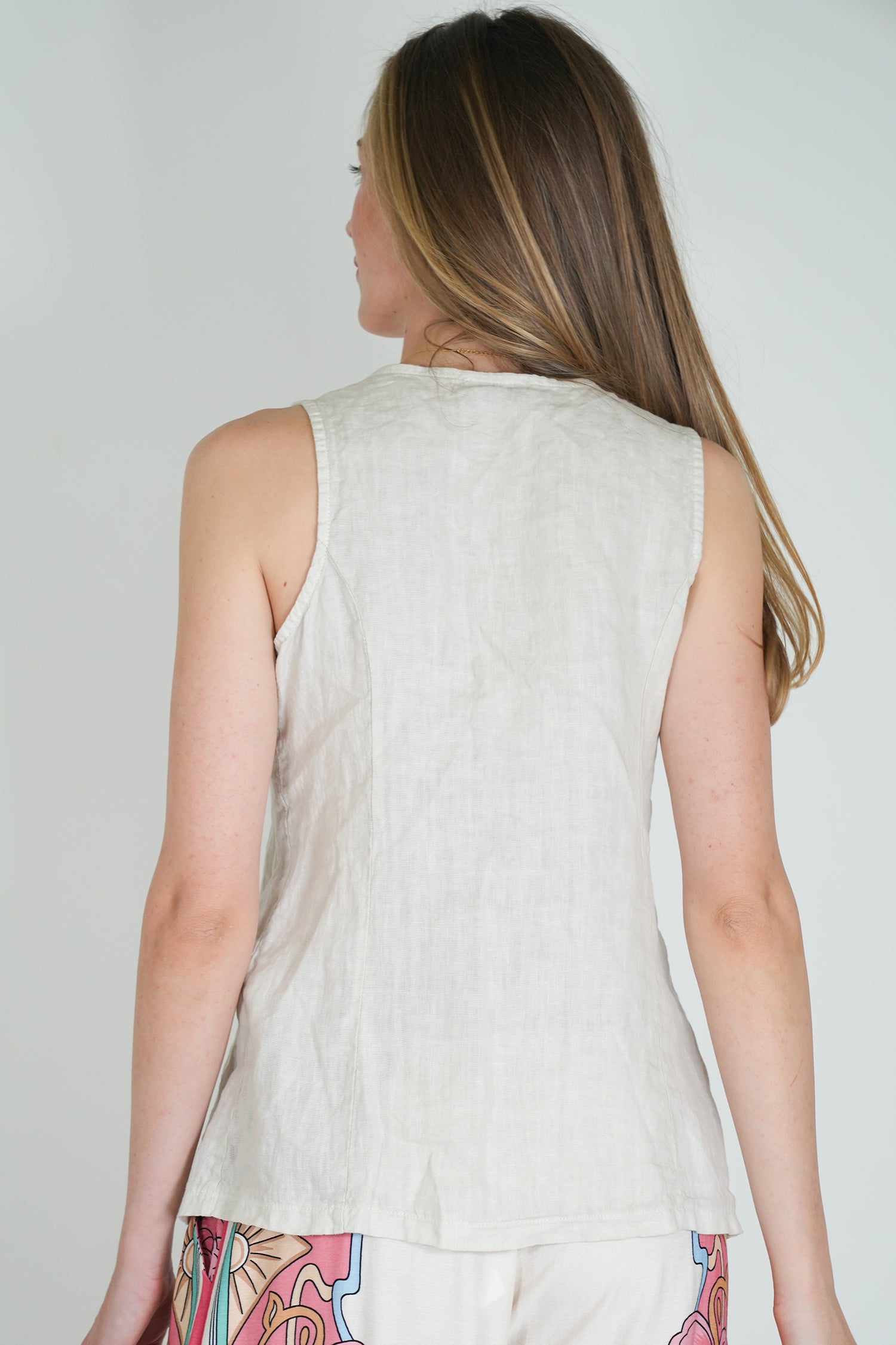Cream Linen Waistcoat