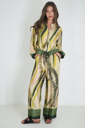 Teal and Lime Bomber Jacket