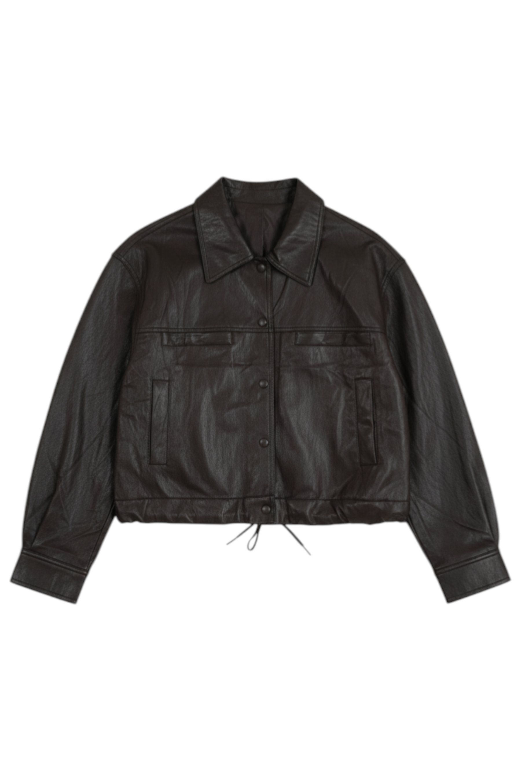 Chocolate Kelly Pleather Jacket