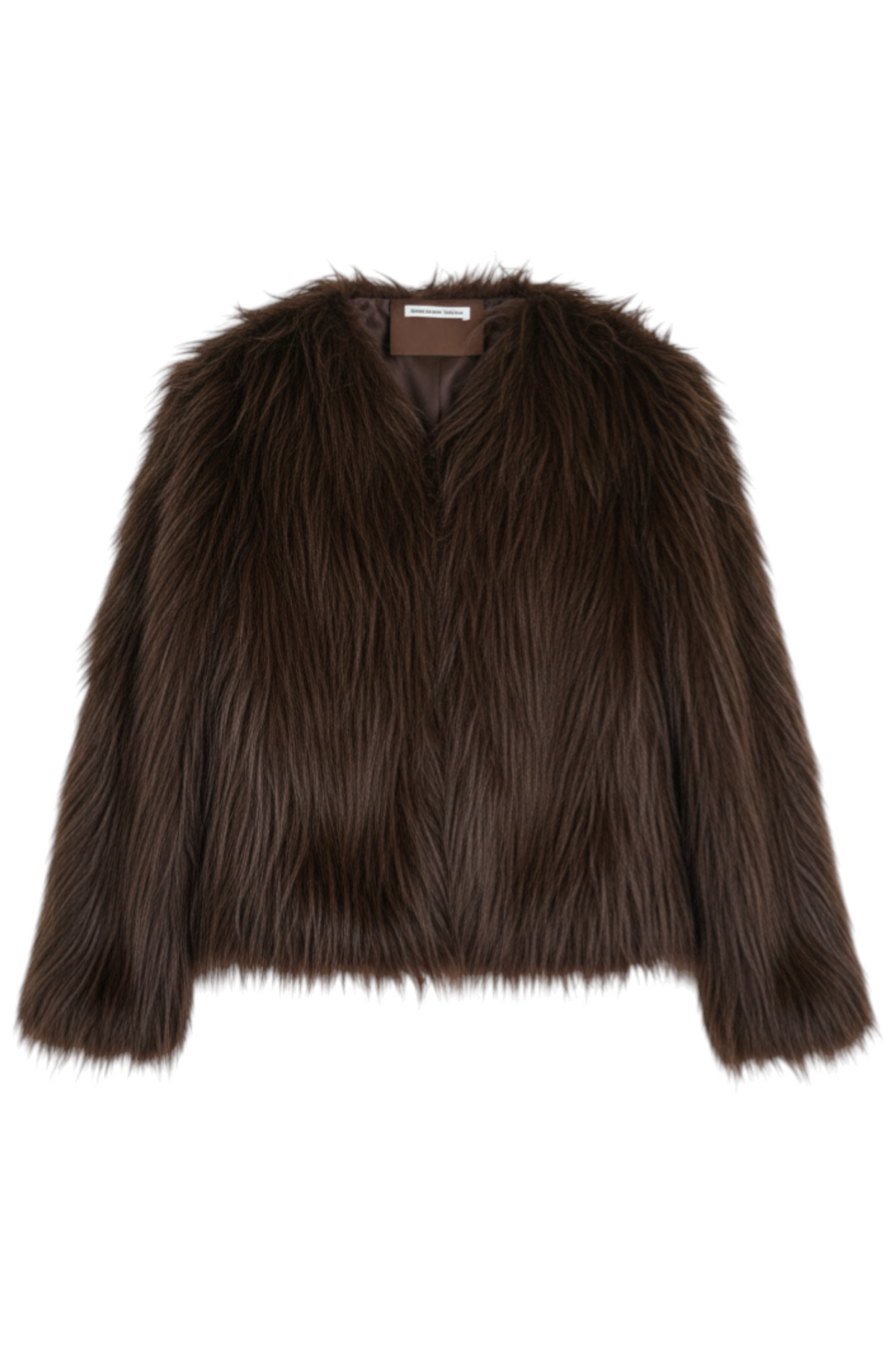 Chocolate Shaggy Faux Fur Jacket