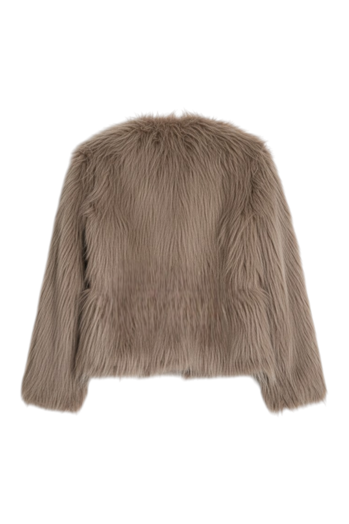 Caramel Shaggy Faux Fur Jacket, faux fur winter jacket from Something Pretty, alternative view
