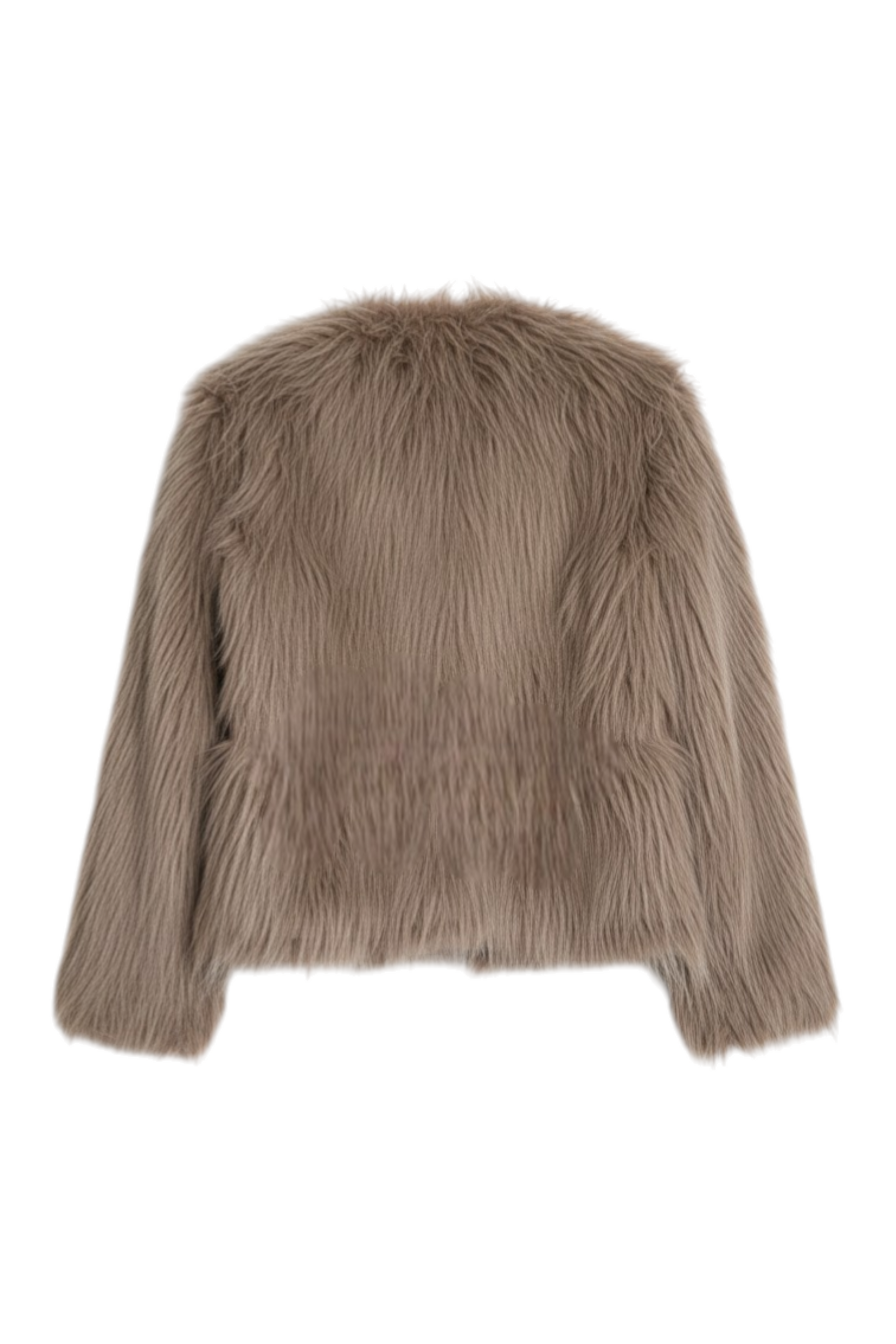 Caramel Shaggy Faux Fur Jacket