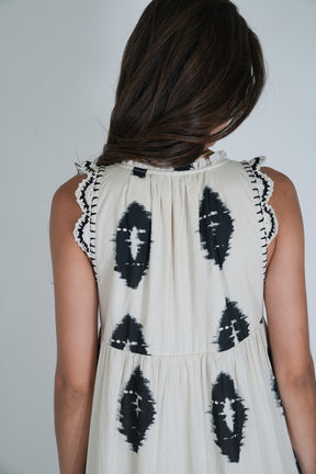 Black and Cream Tori Dress