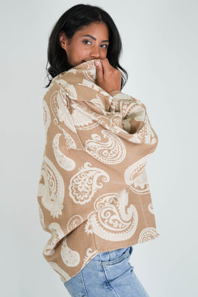 Beige Paisley Autumn Jacket