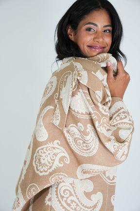 Beige Paisley Autumn Jacket