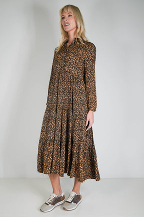 Black Amelia Floral Dress