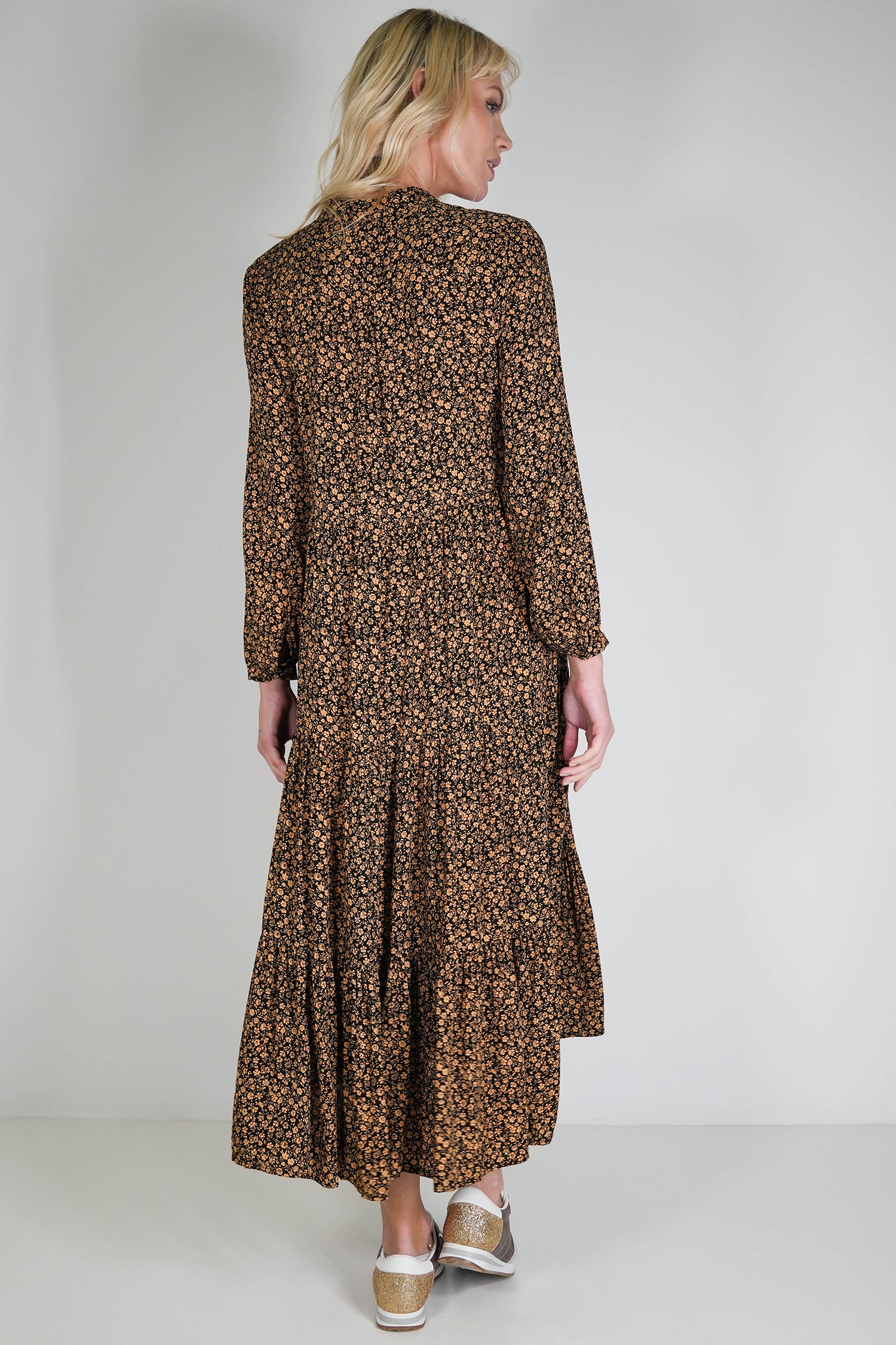 Black Amelia Floral Dress