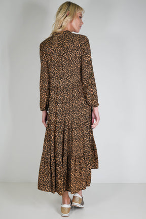 Black Amelia Floral Dress
