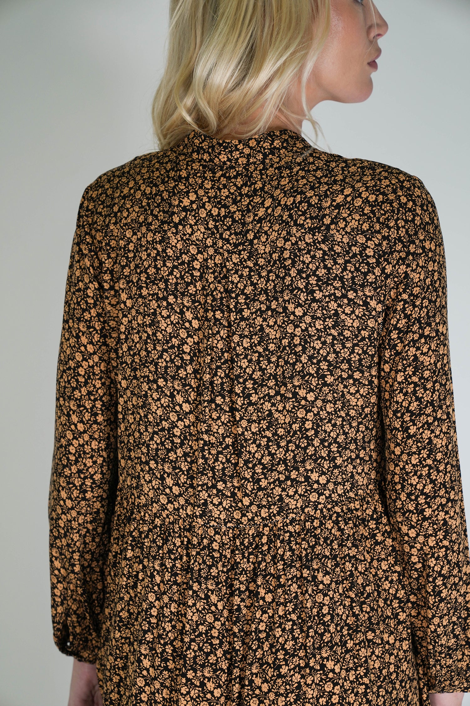 Black Amelia Floral Dress